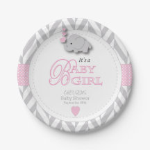 Roze, witte grijze Baby shower