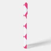Roze Witte Harlequin Diamonds Checkers Ontwerp Case-Mate iPhone Case (Achterkant / Rechts)
