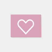 Roze witte hartslag Valentijnse Post-it notities Post-it® Notes (Voorkant)