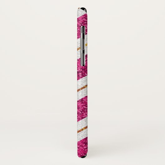 Roze, witte Hoesje-Mate Barely Er is iPhone X Hoes (Achterkant/links)