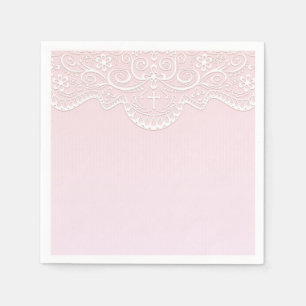 Roze, Witte Kant, Religieus Servet