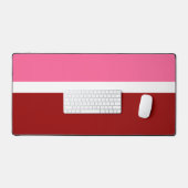 Roze Witte Karmozijnrode Kleurblok  Bureaumat (Keyboard & Muis)