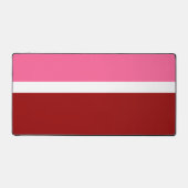 Roze Witte Karmozijnrode Kleurblok  Bureaumat (Voorkant)