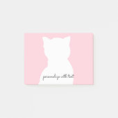 Roze witte Kat Post-it® Notes (Voorkant)