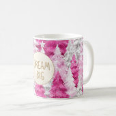 Roze Witte Kerstbomen Gouden Glitter Droom Koffiemok (Voorkant rechts)