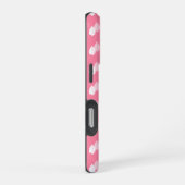 Roze witte kerstboomstructuur iPhone hoesje (Rechterkant)