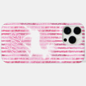 Roze & Witte Kerstvreugde Rendier Case-Mate iPhone Case (Achterkant (horizontaal))