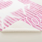 Roze & Witte Kerstvreugde Rendier Sherpa Deken (3/4)