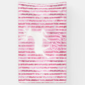 Roze & Witte Kerstvreugde Rendier Spandoek (Verticaal)