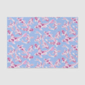 Roze witte koi vis tissuepapier (Voorkant)