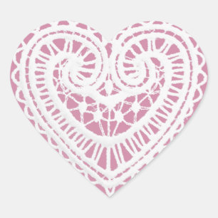 roze witte led hartsticker hart sticker