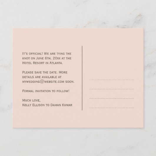 Roze witte lotusbloemen modern grijs save the date aankondigingskaart (Achterkant)