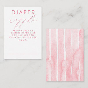 Roze Witte Luierraffle Baby Shower Tickets Informatiekaartje