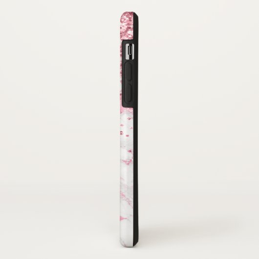 Roze witte marmer Glitter Case-Mate iPhone Case (Achterkant/links)