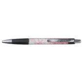 Roze witte marmer Glitter Pen (Achterkant)