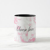 Roze witte marmer mok (Midden)