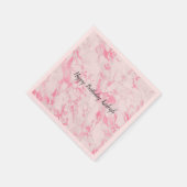 Roze witte marmer servet (Hoek)