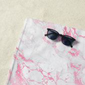 Roze witte marmer strandlaken (In situ)