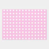 Roze Witte Matching Patterns Gingham Stippen Strip Inpakpapier Vel (Voorkant 3)
