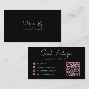 Roze witte minimale vrouwelijke Kaart, spa, nagels Visitekaartje