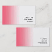 Roze witte minimalistische oogklein visitekaartje (Voorkant / Achterkant)