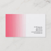 Roze witte minimalistische oogklein visitekaartje (Achterkant)