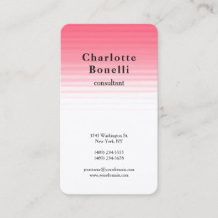 Roze witte, moderne, minimalistische professional visitekaartje
