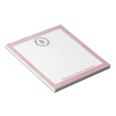 Roze witte Notitieblok (Schuin)
