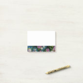 Roze witte pioen floral waterverf mandala post-it® notes (Op bureau)
