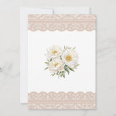 Roze Witte Pioenblauwe Hydrangea Vrijgezellenfeest Kaart (Achterkant)