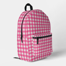 Roze witte plaid geblokte gingham