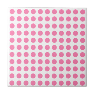 Roze witte poka Dot Girly Ceramic Tegel Tegeltje