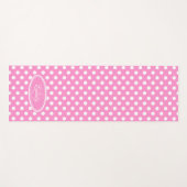 Roze witte polka dot yoga mat (Voorkant (horizontaal))