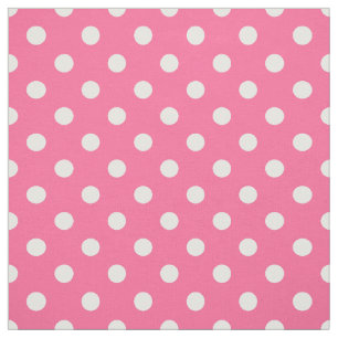 Roze Witte Polka Dots Textiel Stof