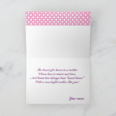 Roze witte poolpuntMoederdag wenskaart Kaart (Binnen)