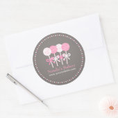 Roze witte Poppen Bakery Business Promo Sticker (Envelop)