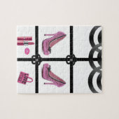roze witte puzzel (Horizontaal)