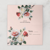  roze witte rode rozen bloemenbruiloft (Buitenkant ongevouwen)