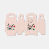 roze witte rode rozen bloemenbruiloft bedankdoosjes (Uitgevouwen)
