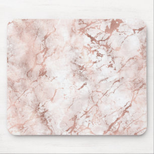Roze Witte Rozegoud Nep Marmer Textuur Muismat