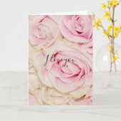  roze witte rozen liefde kaart (Gele Bloem)