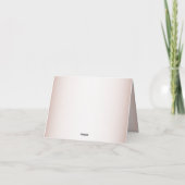 Roze witte rozenroze Waterverf Greenery Wedding Bedankkaart (Achterkant)