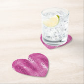 Roze Witte Sparkle Cheetah Print Kartonnen Onderzetters (Insitu)