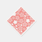 Roze & Witte Ster & Snowflake Patroon Servet (Hoek)