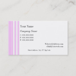 Roze witte strepen Aangepaste Visitekaartjes