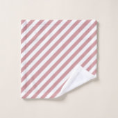 Roze, witte strepen en mosterd roos bad handdoek (Wasdoekje)