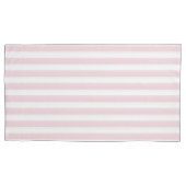 Roze & Witte Strepen Kussensloop (Voorkant-Links)