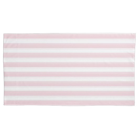 Roze & Witte Strepen Kussensloop (Voorkant-Links)