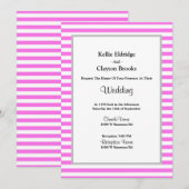 Roze/witte strepen omwoeld kaart (Voorkant / Achterkant)