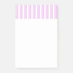 Roze Witte Strepen Patroon 4" x 6" Stickies Post-it® Notes